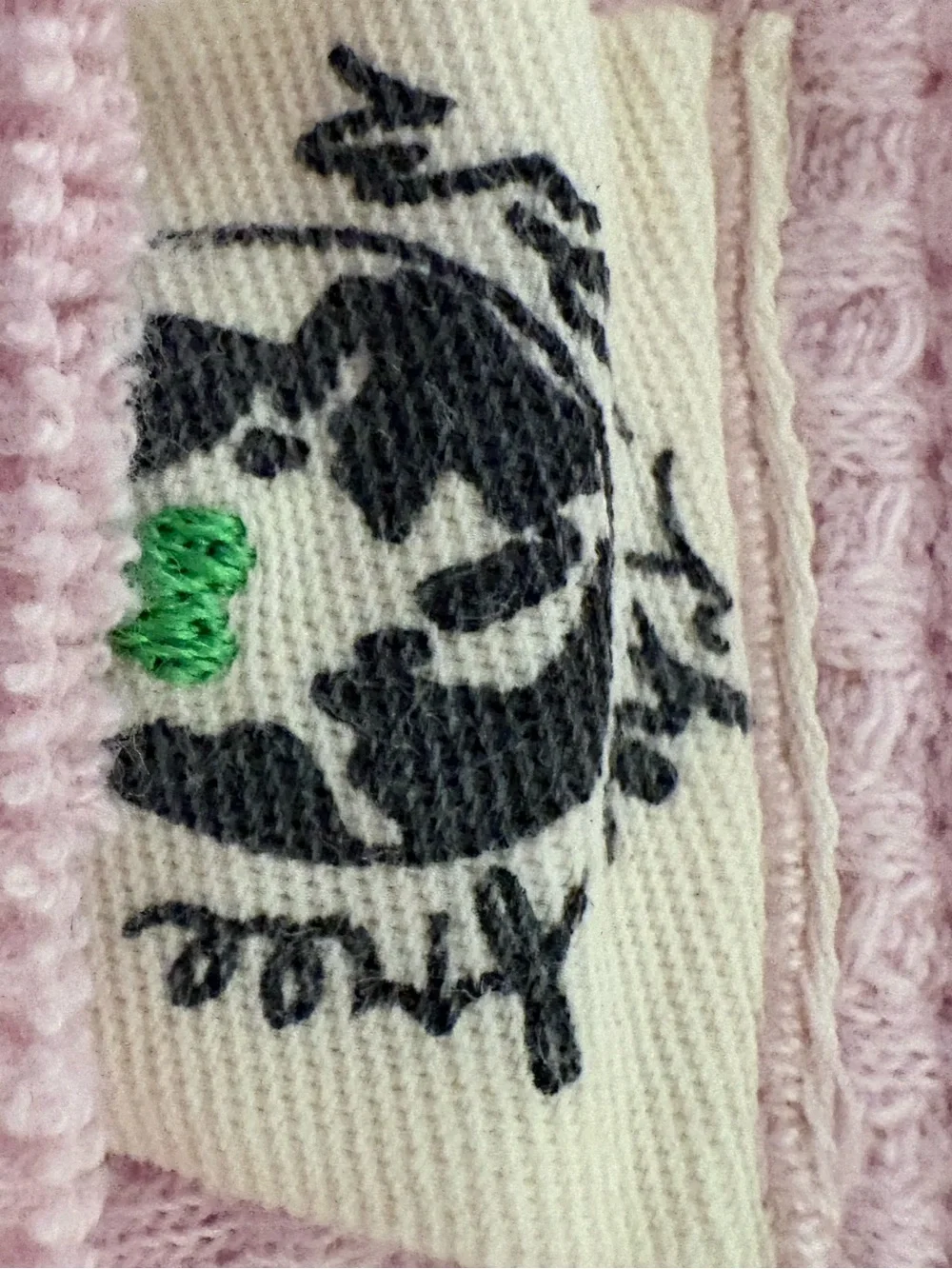 We The Free Pink Long Sleeve Top with Black Graphic and Green Accent NEW - Picture 4 of 7